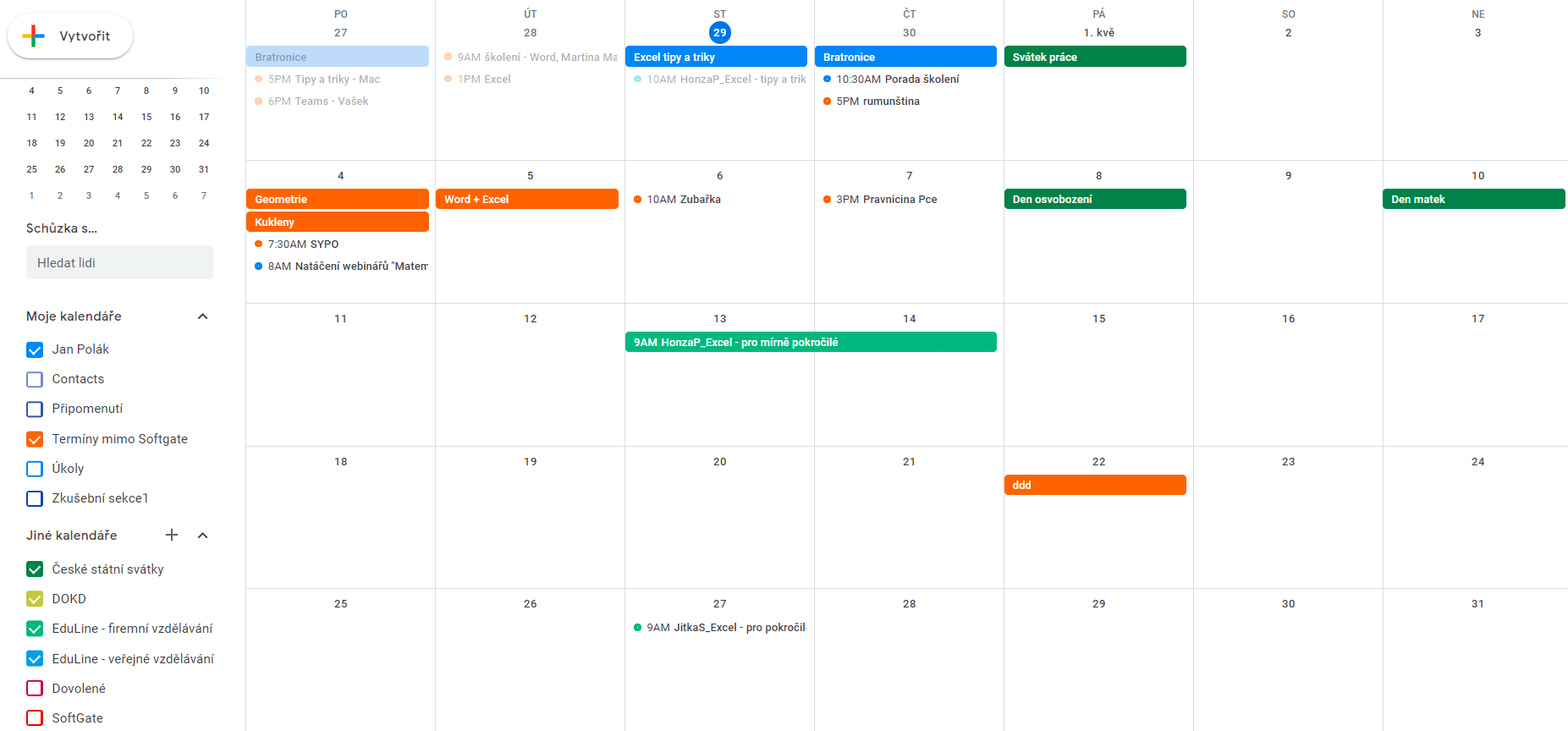 Jak zobrazit svátky v Google kalendáři?