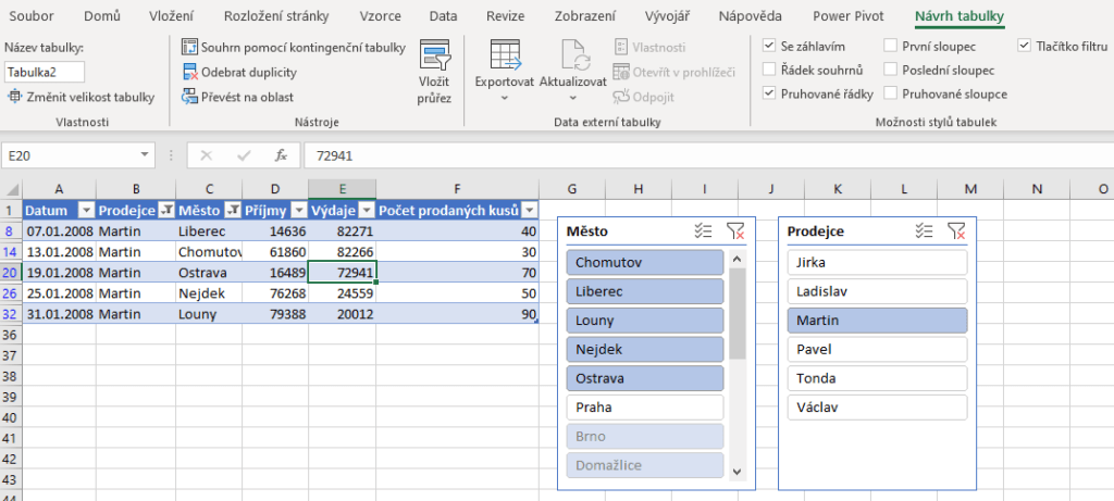 Objekt Tabulka V Ms Excel Moje Znalosti 9642